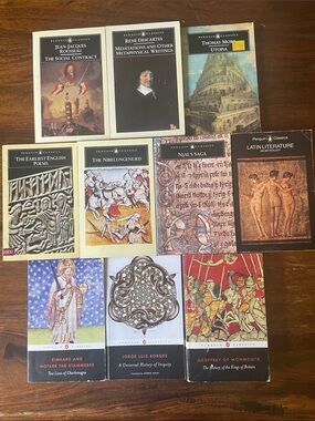 10 Penguin Classics Vintage Classics Used Lot - Descartes Rousseau Thomas More